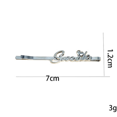 Women's Simple Style Classic Style Letter Alloy Plating Hair Clip
