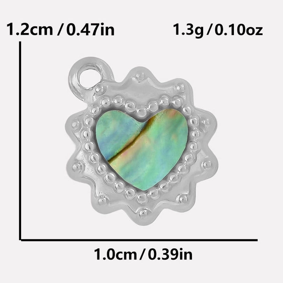 Jewelry Vintage Style Classic Style Heart Shape 304 Stainless Steel Shell Abalone Shell 18K Gold Plated Irregular Plating Pendant Necklace