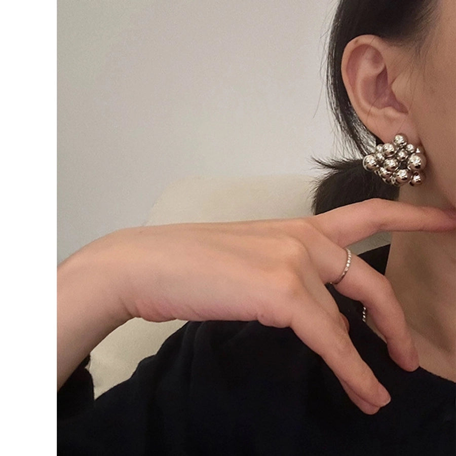 1 Pair Simple Style Classic Style Solid Color Plating Copper Ear Studs