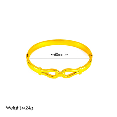 Vintage Style Simple Style Streetwear Geometric 304 Stainless Steel Bangle In Bulk