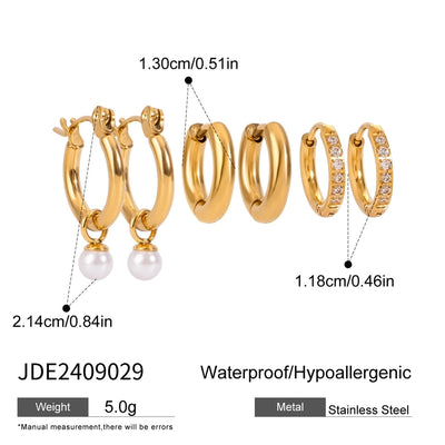 1 Set Simple Style Classic Style Geometric 304 Stainless Steel Earrings