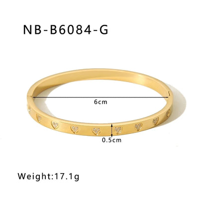 IG Style Simple Style Geometric 304 Stainless Steel Bangle In Bulk