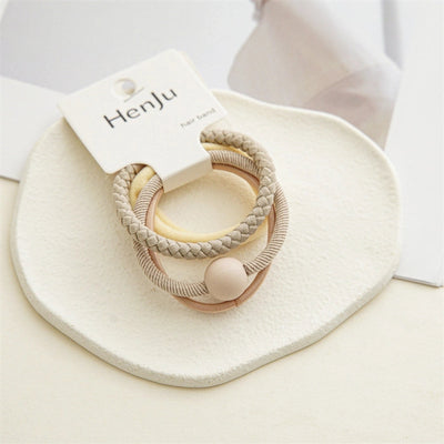 simple style solid color acrylic hair tie 1 set
