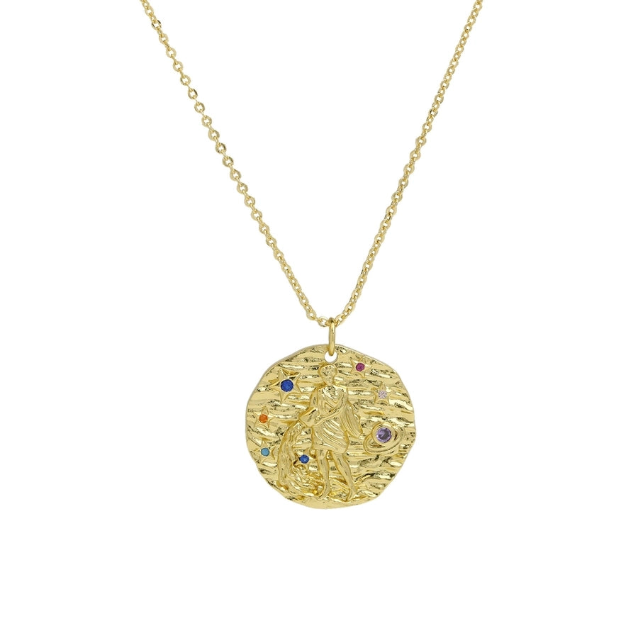 Brass Plating Constellation Pendant Necklace
