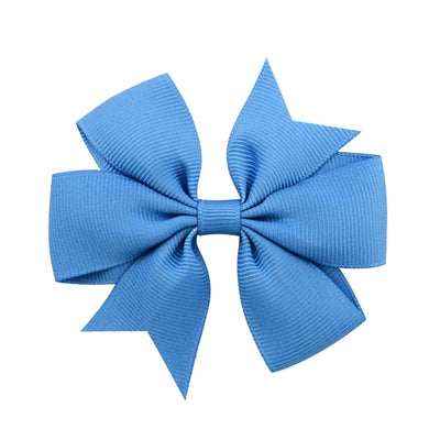 fashion baby v-shaped ribbed ribbon bow hairpin hair accessories