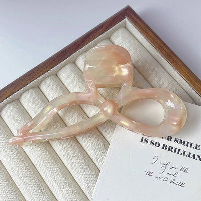 Super Fairy ~ Three-dimensional Bow Acetic Acid Grab Clip Temperament Gentle Ribbon Hairpin Sweet Large Shark Clip Women's Hair Accessories