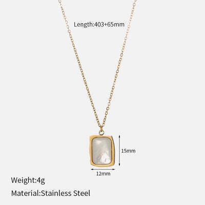 Jewelry Elegant Glam Luxurious Geometric 304 Stainless Steel Pendant Necklace