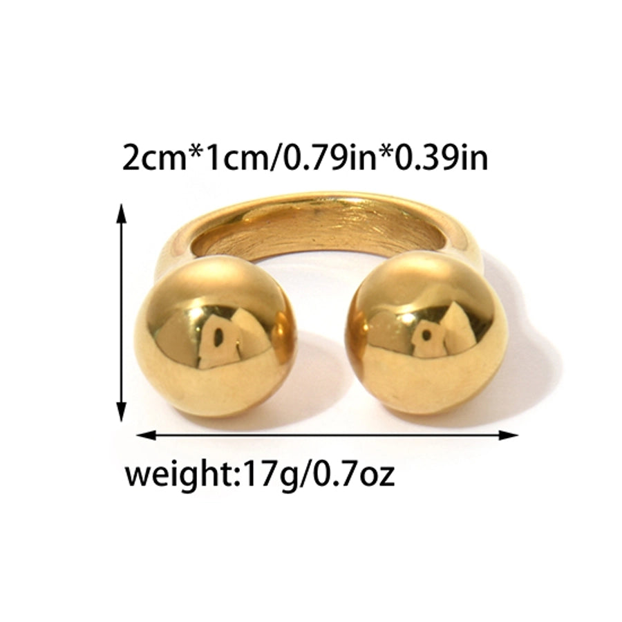Jewelry Modern Style Simple Style Commute Geometric 304 Stainless Steel 14K Gold Plated Plating Open Rings