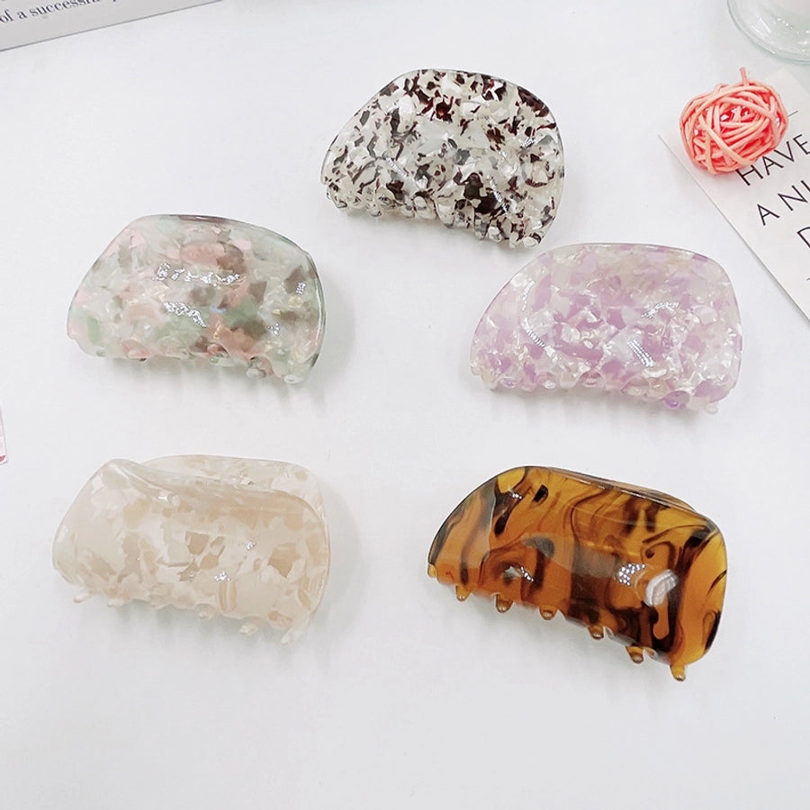 retro marble arylic handmade hair claws 1 piece