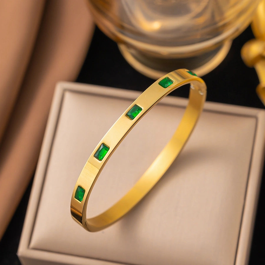 Sweet Solid Color Titanium Steel Stainless Steel Bracelets In Bulk