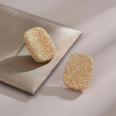 1 Pair Casual Elegant Sexy Geometric Square Copper K Gold Plated Ear Studs