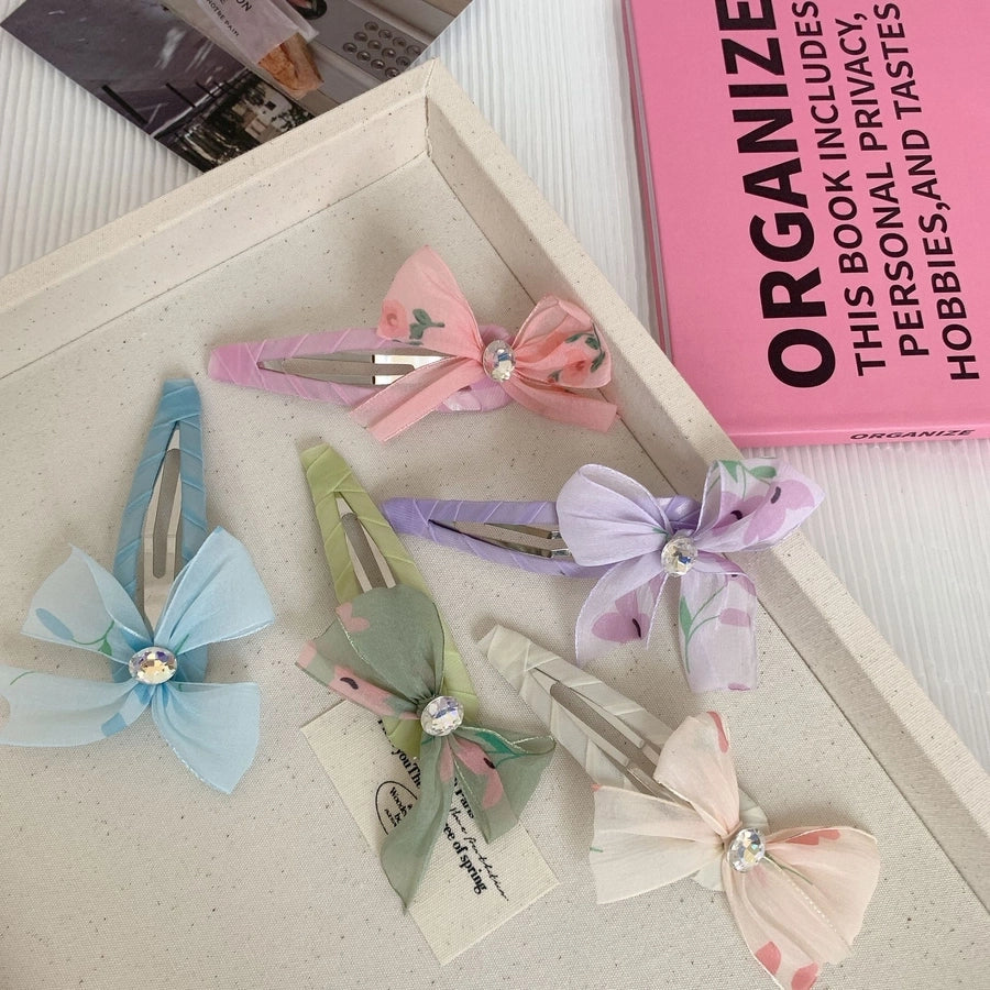 Women's Elegant Simple Style Bow Knot Cloth Hair Clip