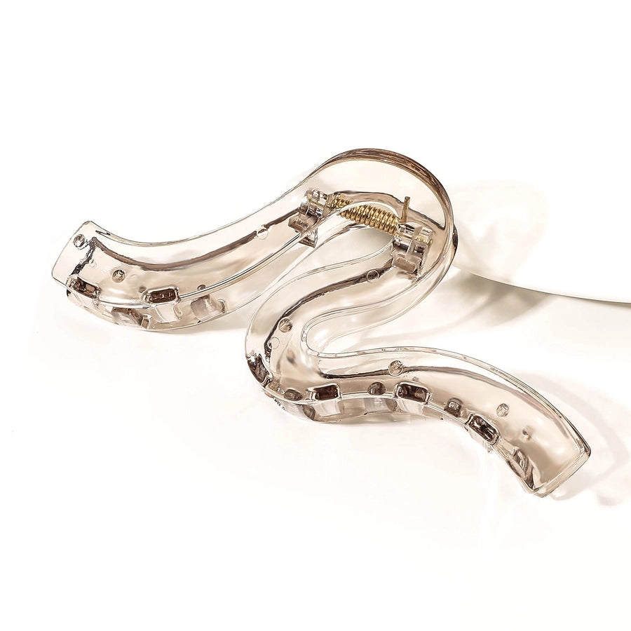 Women's IG Style Sweet Commute Waves Resin Metal Handmade Three-dimensional Hair Claws