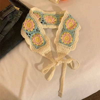 Women's IG Style Casual Plaid Rhombus Knit scarf