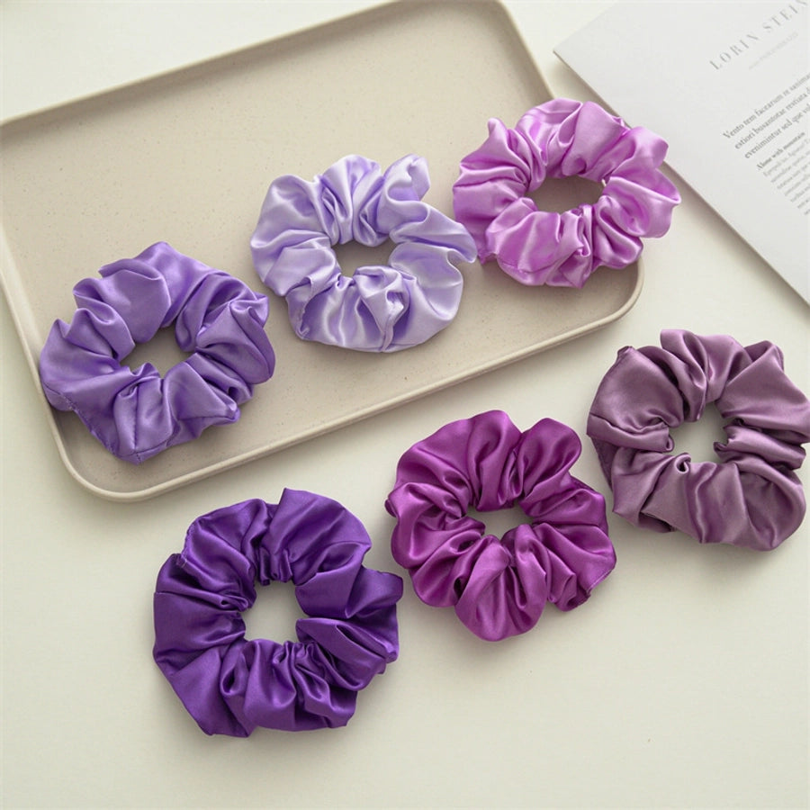 simple style solid color cloth handmade hair tie
