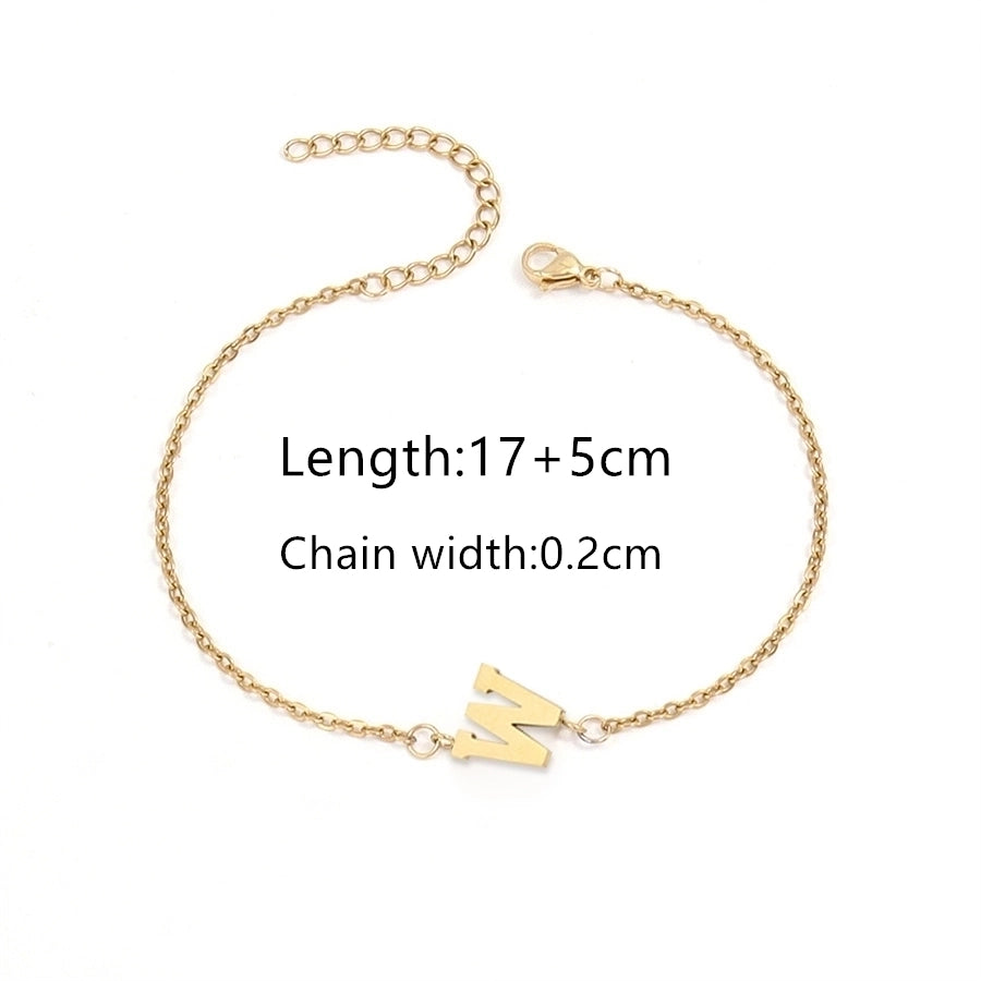 Simple Style Classic Style Letter 201 Stainless Steel 304 Stainless Steel Bracelets In Bulk