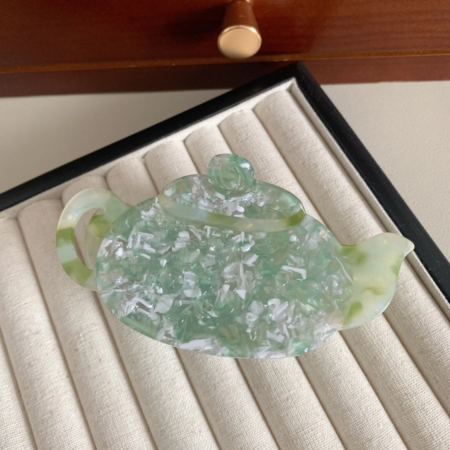 Women's Chinoiserie Teapot Acetic acid sheets Hair Claws