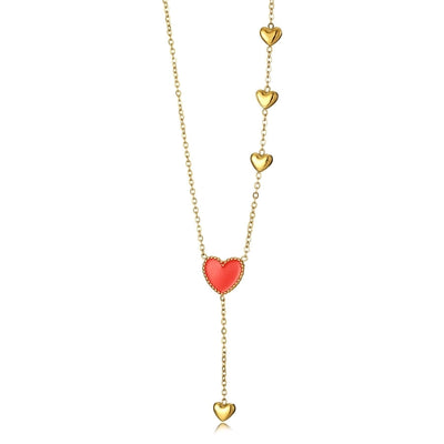 Jewelry Simple Style Heart Shape 304 Stainless Steel Pendant Necklace