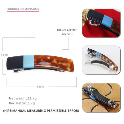 Women's Simple Style Classic Style Color Block Acetic acid sheets Hair Clip