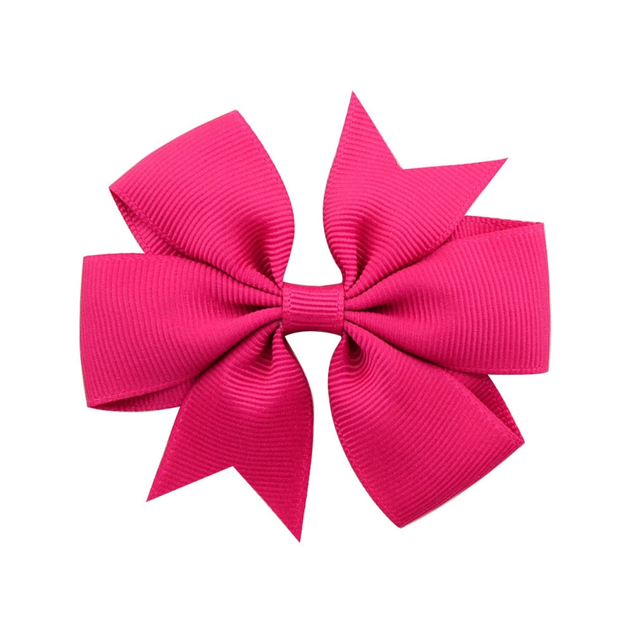 fashion solid color bow knot cloth hair clip 1 piece