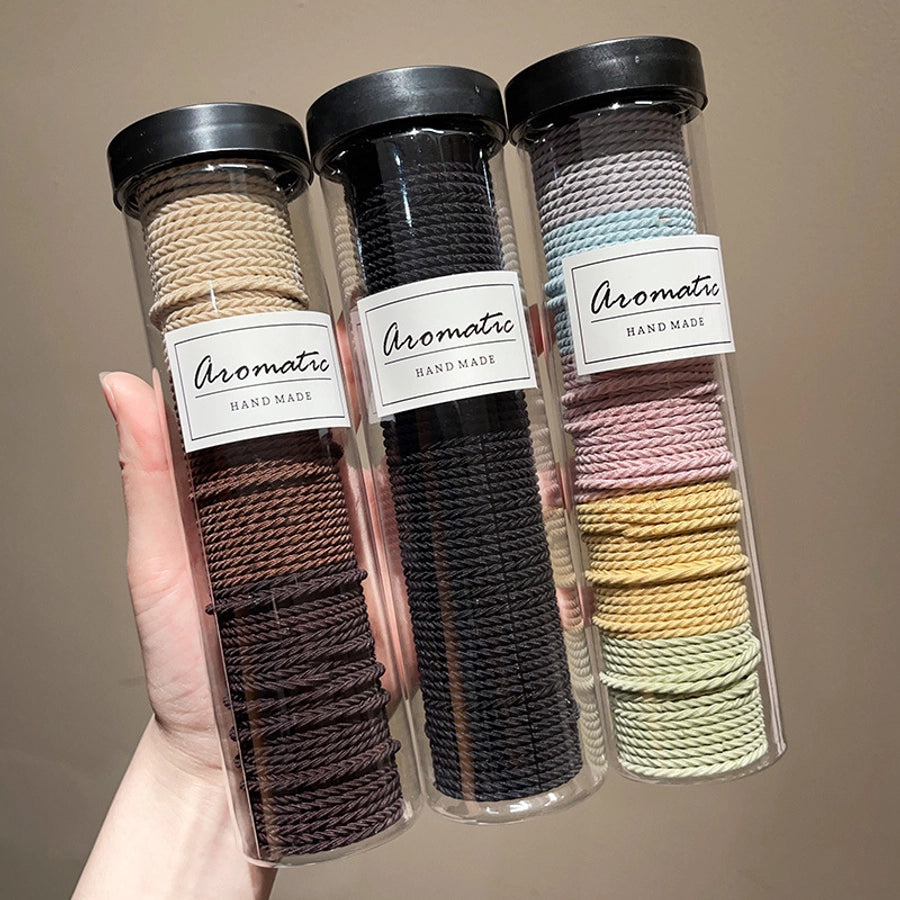 Canned rubber band women's tie head high elastic durable hair rope tie head  new rubber band high ponytail hair rope hair ring