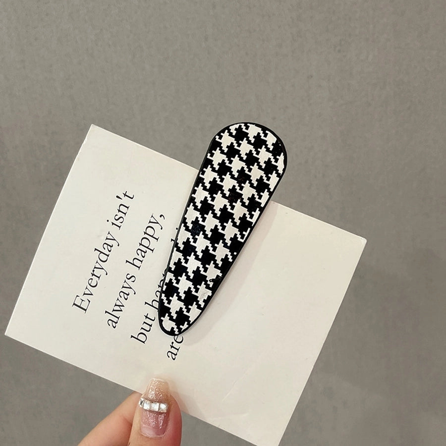 new word clip flashing diamond checkerboard pattern hairpin hair accessories