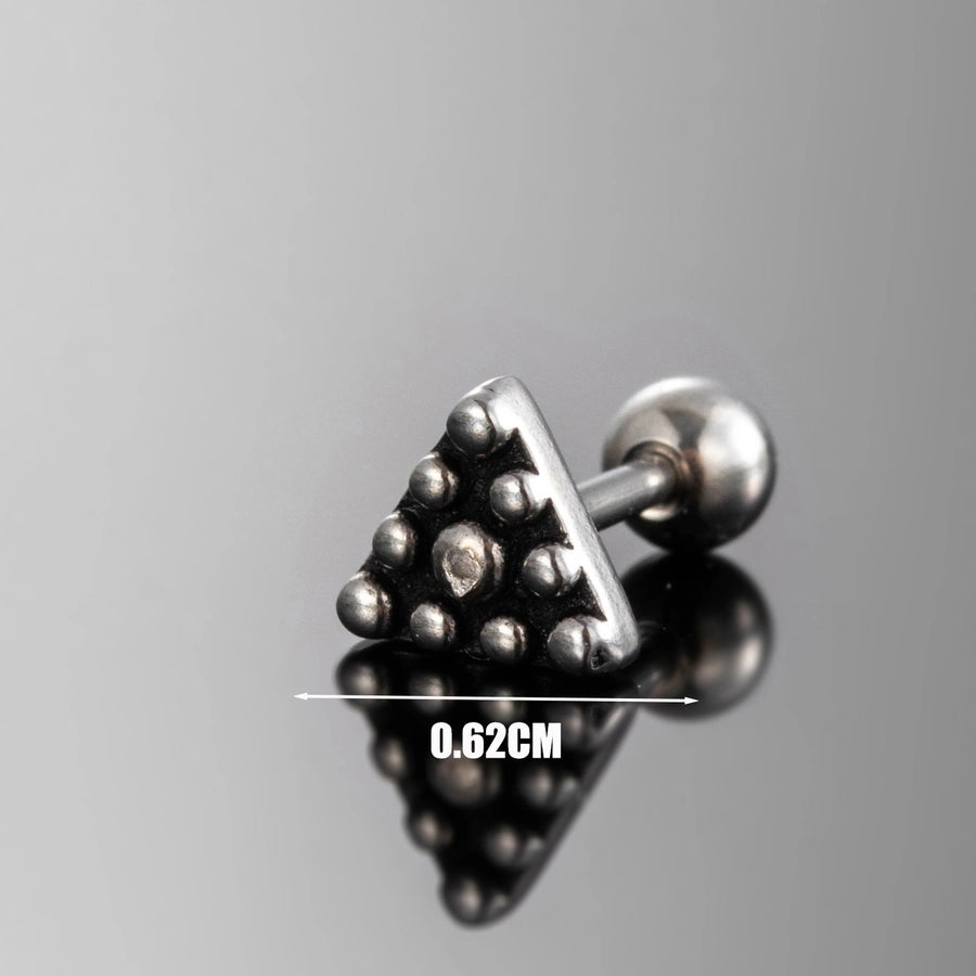 1 Piece IG Style Classic Style Cool Style Geometric Round 316 Stainless Steel  Ear Studs