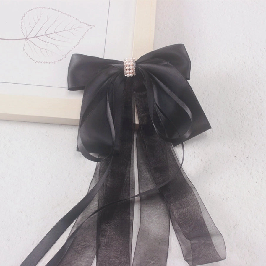women's casual sweet commute bow knot fabric gauze hair clip