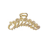elegant waves alloy plating hollow out inlay zircon hair claws