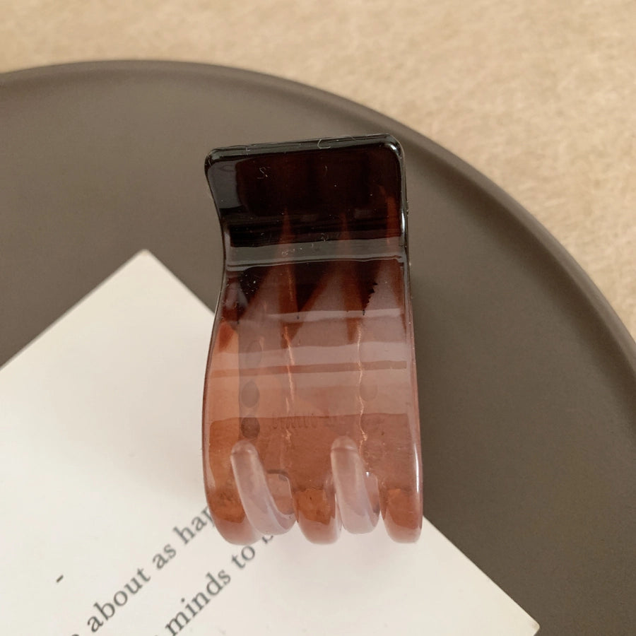 women's simple style color block plastic hair claws