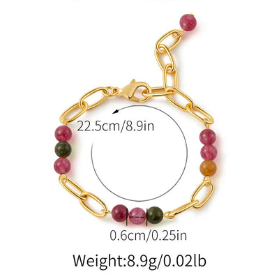Copper Beaded Pearl Natural Stone Turquoise Bracelets