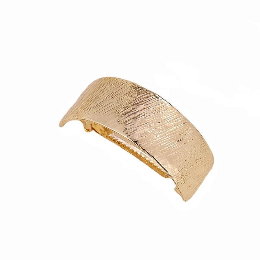 simple style solid color alloy plating hair clip