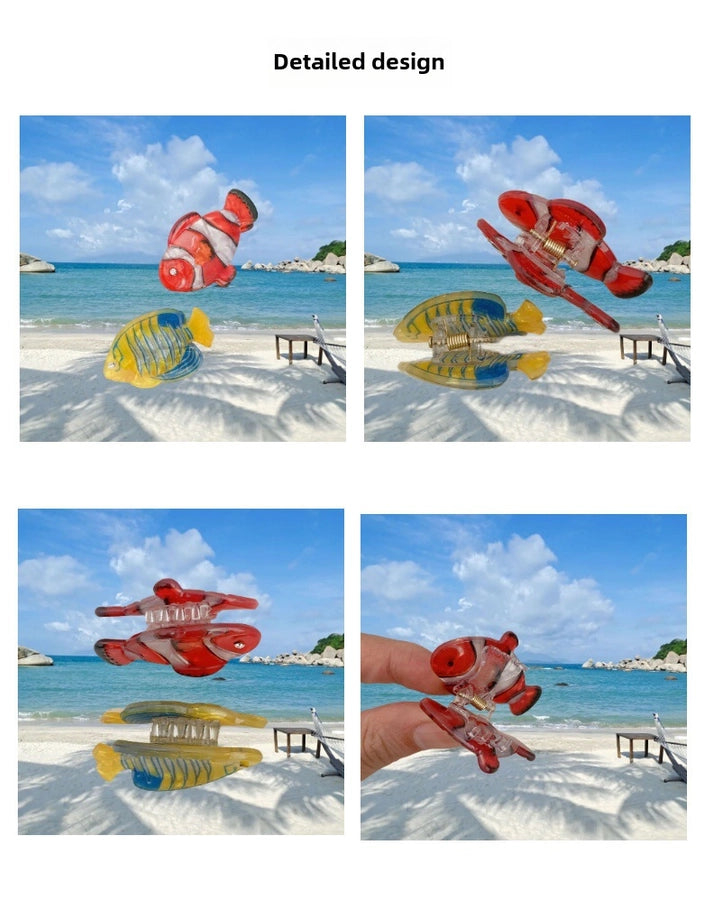 Conch Shell Hairpin Holiday Style Cute Small Hair Grab Japanese and Korean Small Exquisite Acrylic Side Clip Marine Hair Accessories