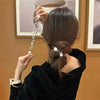 Pearl transparent telephone line hair band women's high-grade hair tie rope does not hurt hair rubber band Simple temperament headdress
