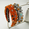 Halloween Classic Style Women's Pumpkin Bat Alloy Rhinestone Inlay Rhinestones Pearl Hair Band