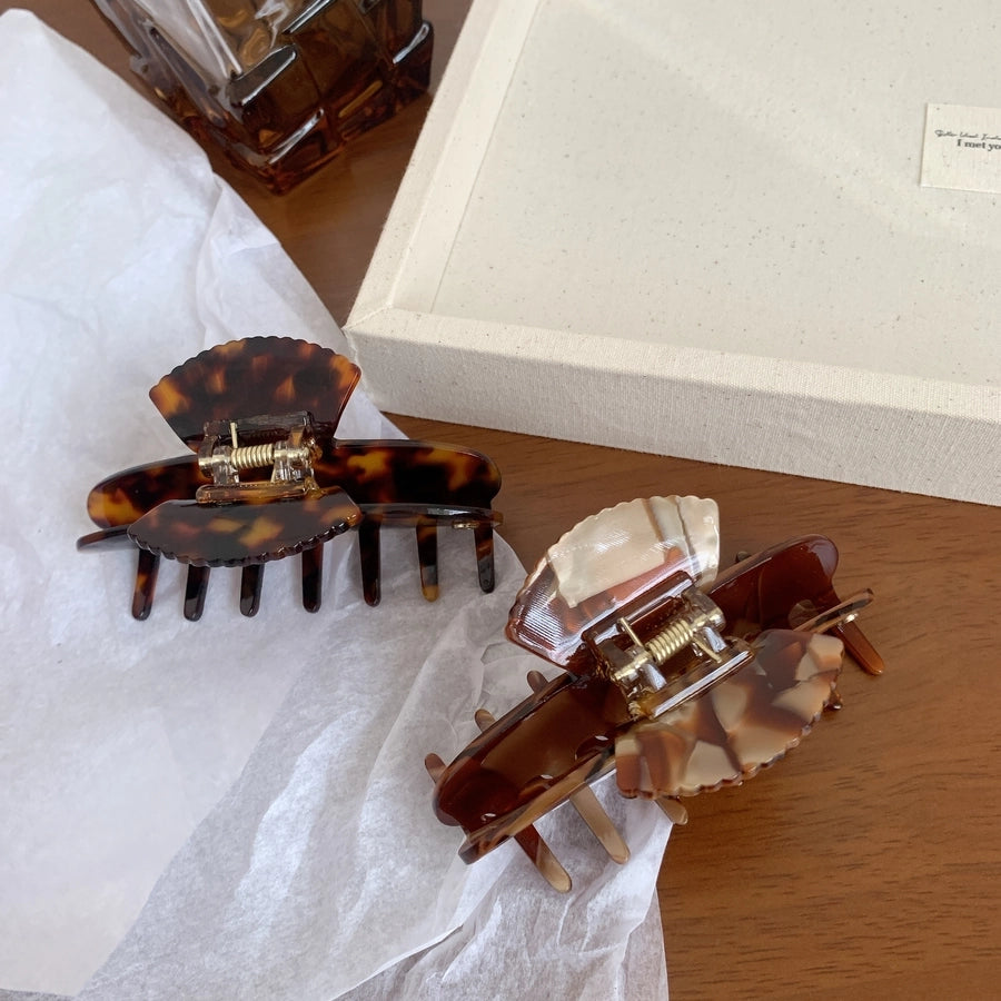 Women's Korean Style Leopard Acetic acid sheets Hair Claws