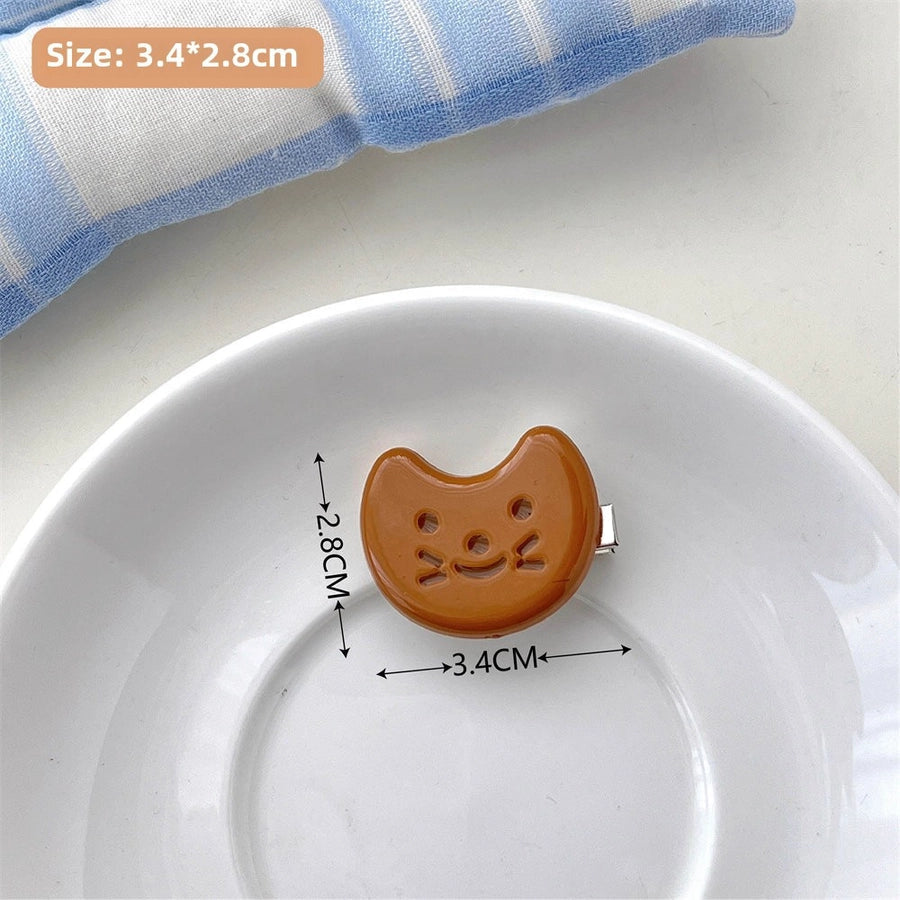 Candy Color Snapper Burned Hair Clip  Sweet Girl's Heart Cute Fish Bangs Clip Student  Hairpin Hair Accessories