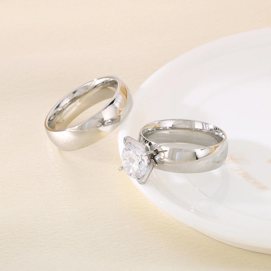 Jewelry Vintage Style Geometric 304 Stainless Steel 18K Gold Plated Rings