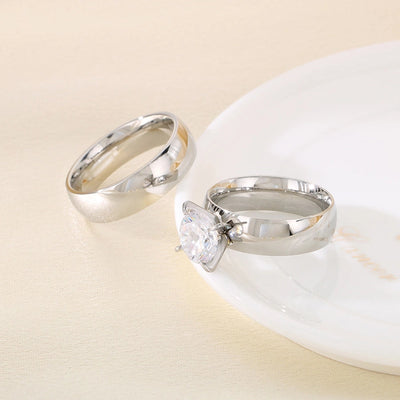 Jewelry Vintage Style Geometric 304 Stainless Steel 18K Gold Plated Rings