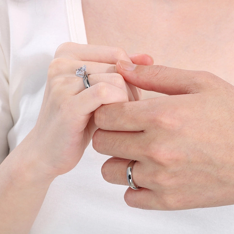 Jewelry Simple Style Geometric 304 Stainless Steel 18K Gold Plated Rings