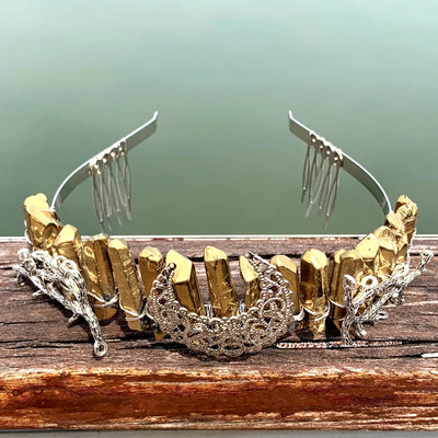 fashion moon crown alloy hollow out crown