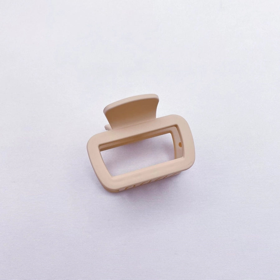 Simple square frosted rubber paint clip large small size back head high horsetail shark clip hair accessories hair clip