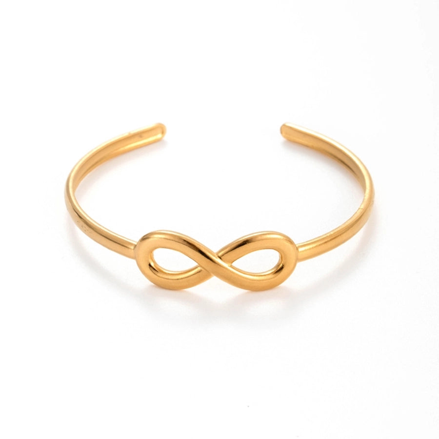 Vintage Style French Style Rabbit Leaf 304 Stainless Steel Cuff Bracelets In Bulk