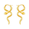 1 Pair IG Style Snake 304 Stainless Steel Earrings