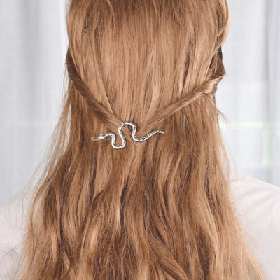 Women's IG Style Snake Alloy Plating Inlay Rhinestones Hair Clip
