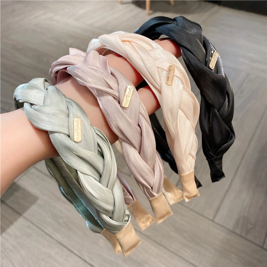 simple style solid color cloth hair band