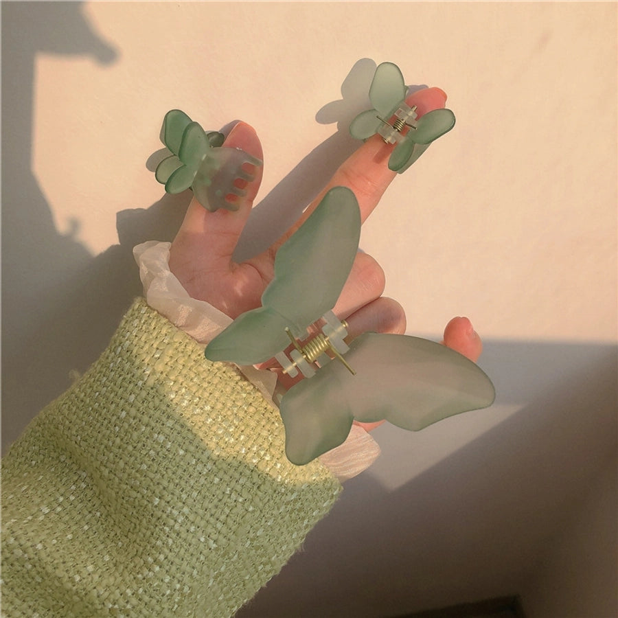 Women's Sweet Butterfly Plastic Stoving Varnish Hair Claws