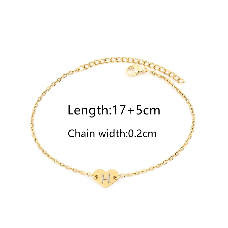 Elegant Simple Style Classic Style Letter 201 Stainless Steel 304 Stainless Steel Bracelets In Bulk