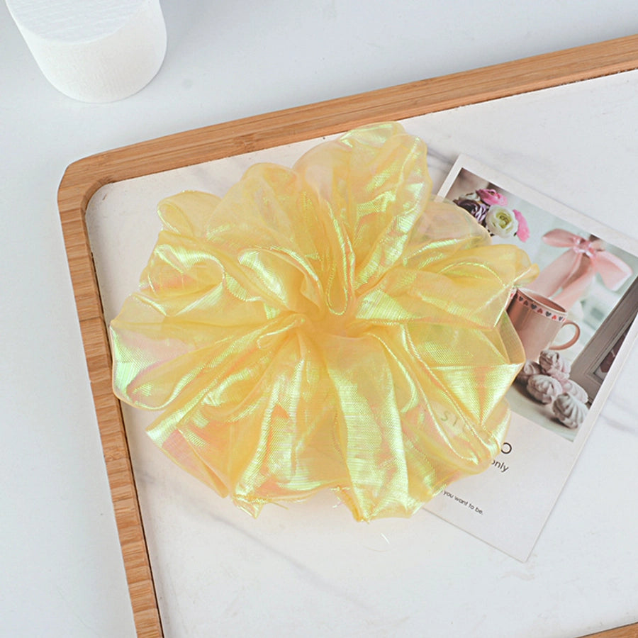 korean bright silk organza hair scrunchies