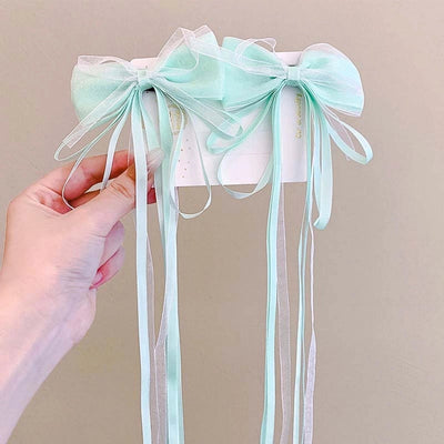 Children's super fairy bow ribbon hairpin baby Chinese style braided hair headwear girl ancient style hanfu hairpin hair accessories